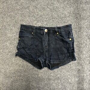 Unknown Denim Shorts Womens Size 1 Dark Wash Stretch Casual Mini Jean Shorts